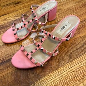 Valentino Pink Studded Women's Sandals